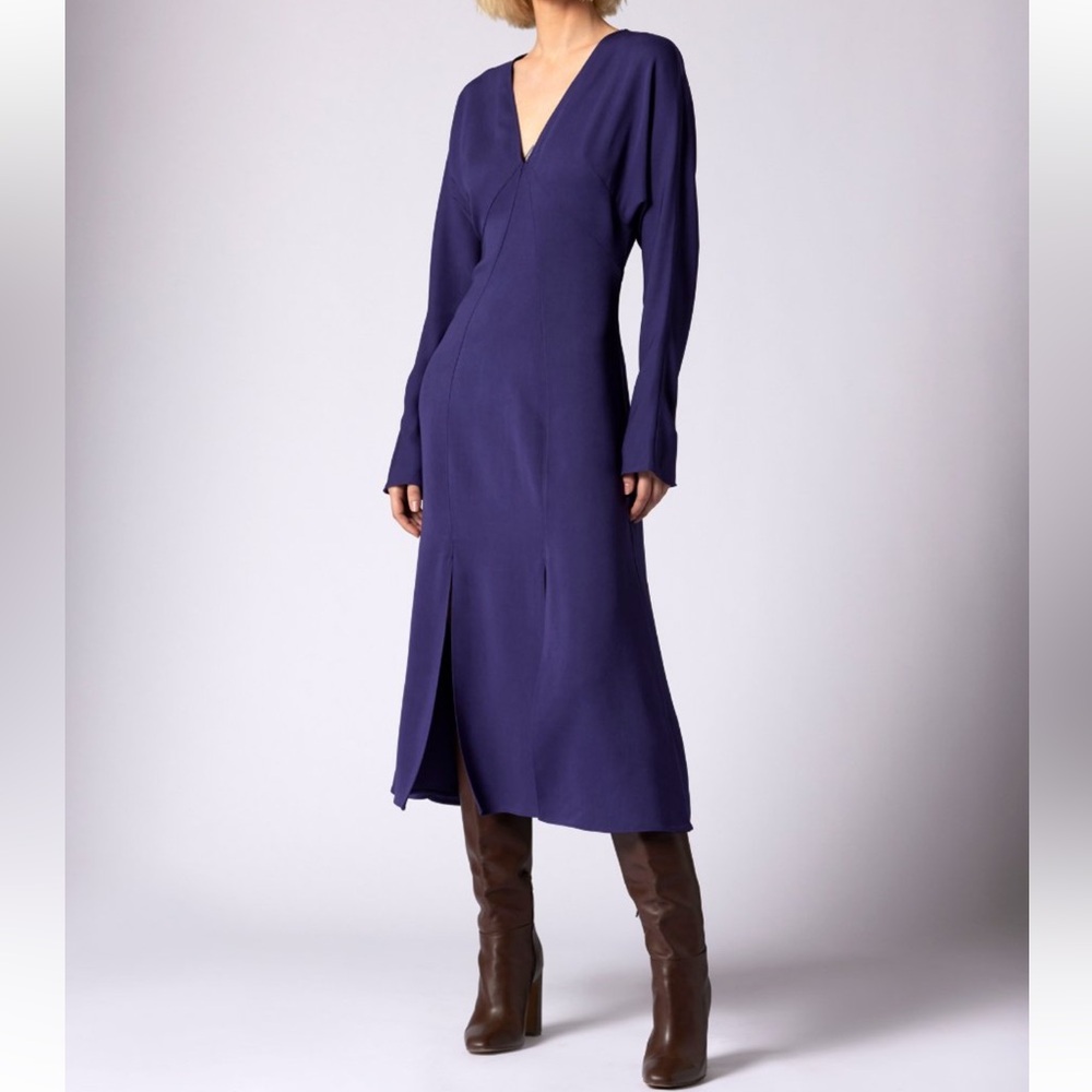 Equipment Elegant Purple Women's Midi Dress - Picture 1 of 4